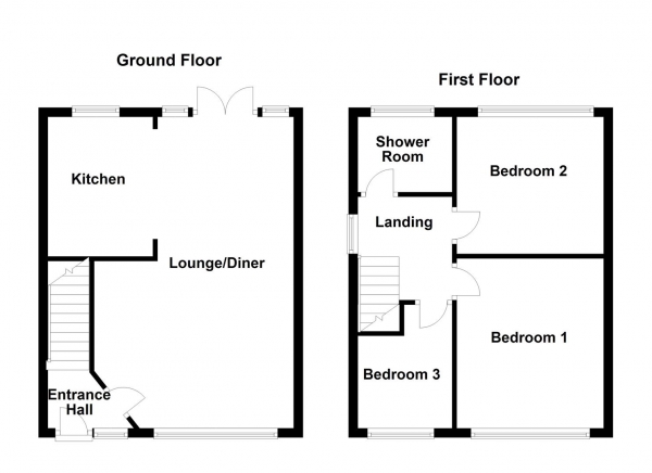 Floor Plan Image for 3 Bedroom Semi-Detached House for Sale in Towngate, Ossett