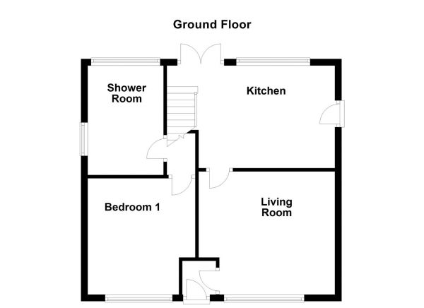 Floor Plan Image for 1 Bedroom Detached Bungalow for Sale in Heybeck Lane, Dewsbury