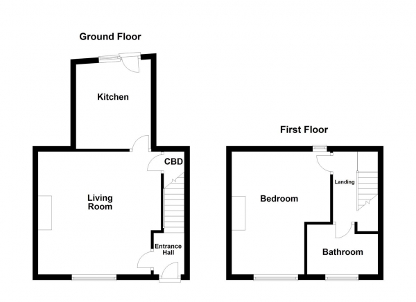 Floor Plan Image for 1 Bedroom Property for Sale in New Road, Middlestown, Wakefield