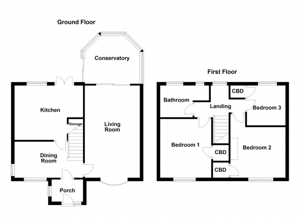 Floor Plan Image for 3 Bedroom Semi-Detached House for Sale in Manor Drive, Ossett