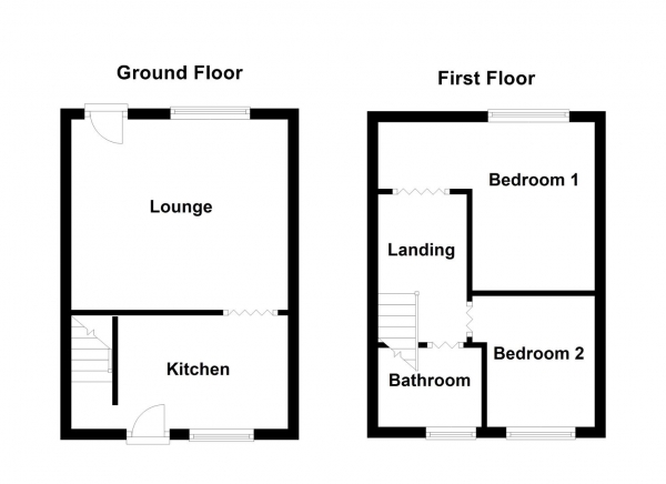 Floor Plan Image for 2 Bedroom Terraced House for Sale in Cross Ryecroft Street, Ossett