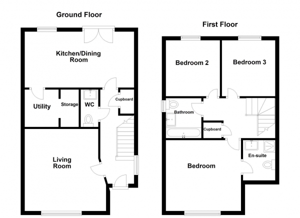 Floor Plan Image for 3 Bedroom Detached House for Sale in Woodpecker road, Calder Grange, Dewsbury