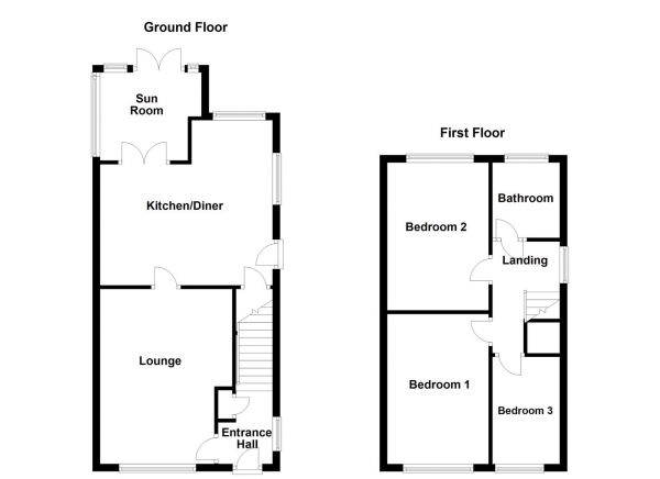 Floor Plan Image for 3 Bedroom Detached House for Sale in Stoneleigh Grove, Ossett