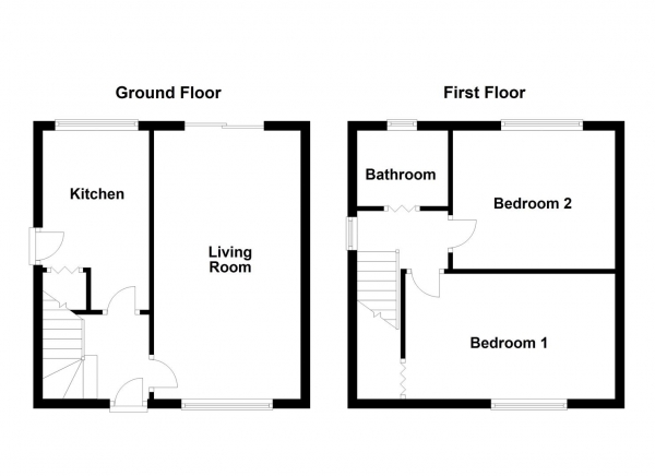 Floor Plan Image for 2 Bedroom Semi-Detached House for Sale in Dimplewells Road, Ossett