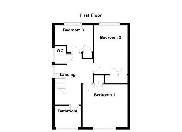 Floor Plan Image for 3 Bedroom Semi-Detached House for Sale in Kingsway Close, Ossett