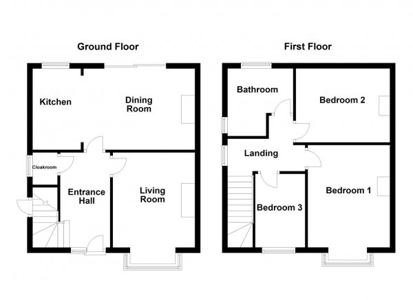 Floor Plan Image for 3 Bedroom Property for Sale in Cromwell Place, Ossett