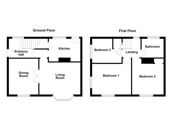 Floor Plan Image for 3 Bedroom Semi-Detached House for Sale in Doubting Road, Dewsbury