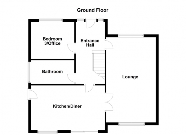 Floor Plan Image for 3 Bedroom Detached Bungalow for Sale in Staincliffe Road, Dewsbury