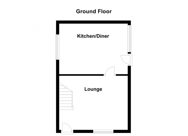 Floor Plan for 2 Bedroom Terraced House for Sale in Willans Road, Dewsbury, WF13 2NX, WF13, 2NX -  &pound125,000