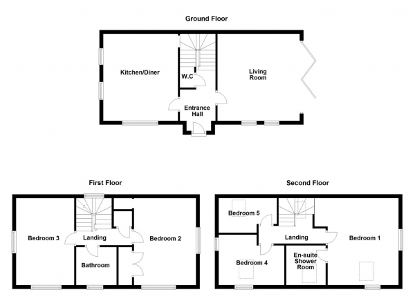 Floor Plan Image for 5 Bedroom Detached House for Sale in The Sidings, Off Church Street, Ossett