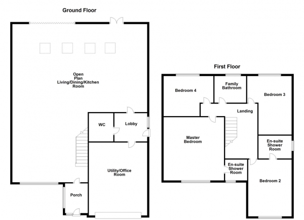 Floor Plan Image for 4 Bedroom Detached House for Sale in Sowood Grange, Ossett