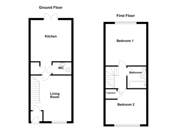 Floor Plan Image for 2 Bedroom Semi-Detached House for Sale in Windsor Road, Dewsbury