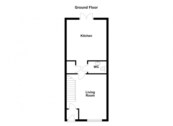 Floor Plan Image for 2 Bedroom Semi-Detached House for Sale in Windsor Road, Dewsbury