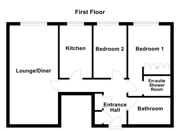 Floor Plan Image for 2 Bedroom Flat for Sale in New Street, Ossett