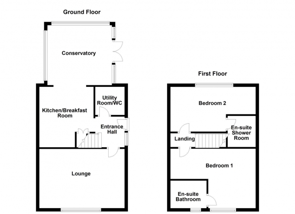 Floor Plan Image for 2 Bedroom Detached House for Sale in Frank Close, Dewsbury