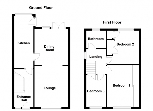 Floor Plan Image for 3 Bedroom Semi-Detached House for Sale in Highfield Crescent, Overton, Wakefield