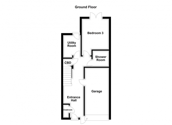 Floor Plan for 3 Bedroom Town House for Sale in Jilling Ing Park, Dewsbury, WF12, 8DL - OIRO &pound235,000