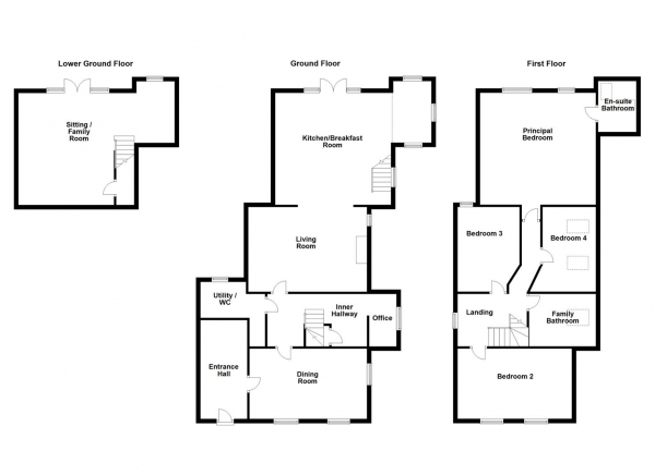 Floor Plan Image for 4 Bedroom Detached House for Sale in Sandy Lane, Middlestown, Wakefield