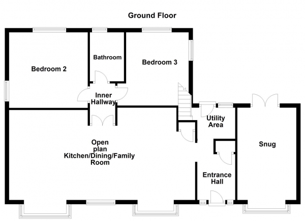 Floor Plan Image for 3 Bedroom Detached Bungalow for Sale in Briestfield Road, Thornhill, Dewsbury, Kirklee