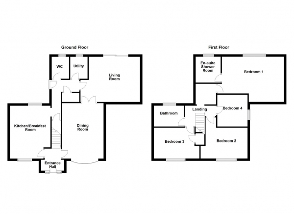 Floor Plan Image for 4 Bedroom Detached House for Sale in Sandholme Drive, Ossett