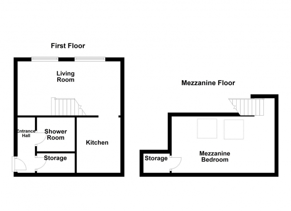 Floor Plan for 1 Bedroom Apartment for Sale in Church Street, Ossett, WF5, 9FA -  &pound100,000