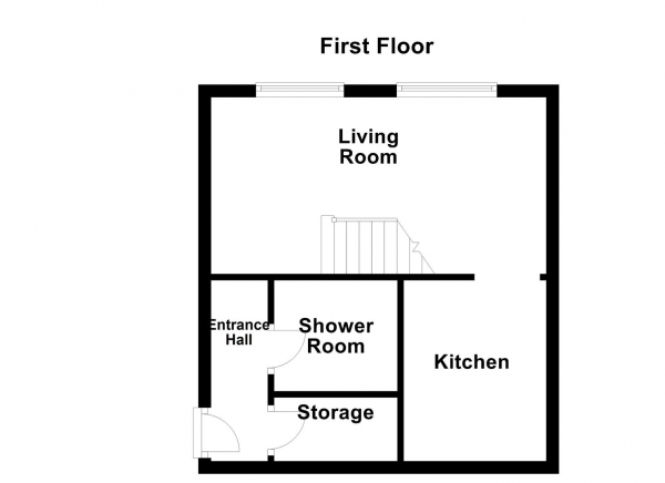 Floor Plan for 1 Bedroom Apartment for Sale in Church Street, Ossett, WF5, 9FA -  &pound100,000