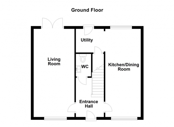 Floor Plan for 4 Bedroom Detached House for Sale in Amberwood Chase, Dewsbury, WF12, 7NZ - Offers Over &pound350,000