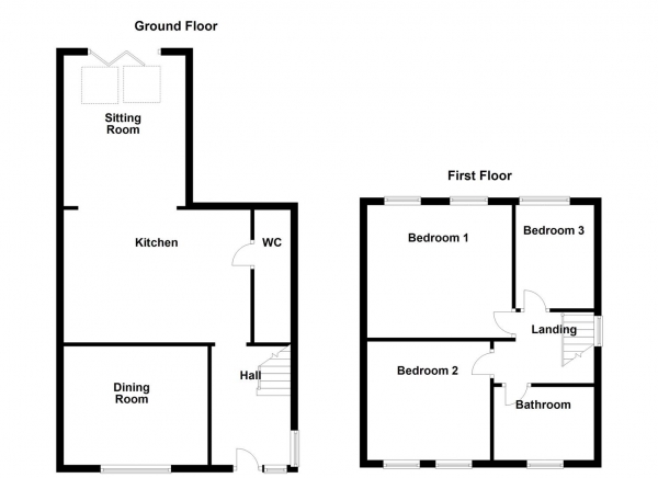 Floor Plan Image for 3 Bedroom Semi-Detached House for Sale in Upper Lane, Netherton, Wakefield