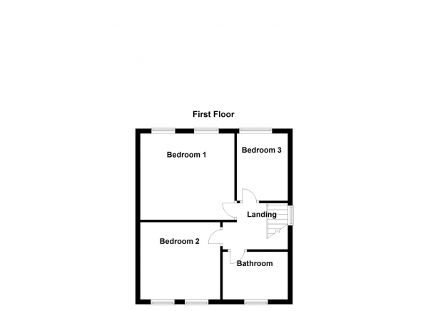 Floor Plan for 3 Bedroom Semi-Detached House for Sale in Upper Lane, Netherton, Wakefield, WF4, 4NQ -  &pound225,000