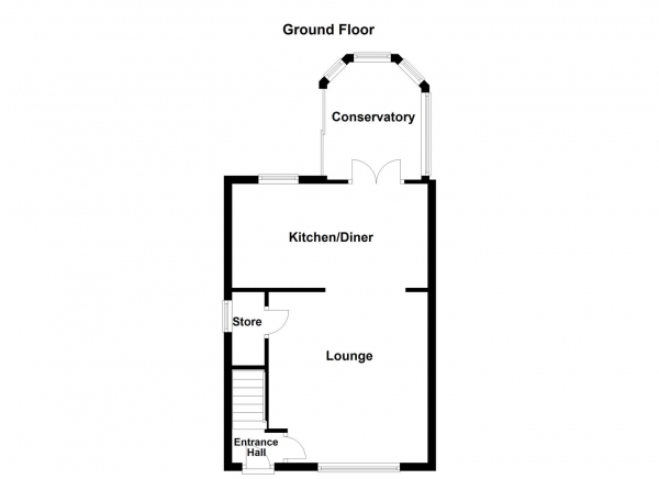 Floor Plan Image for 2 Bedroom Property for Sale in Runtlings, Ossett