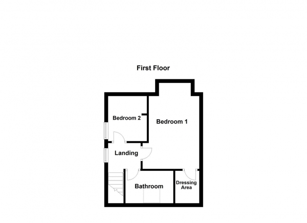 Floor Plan Image for 2 Bedroom Property for Sale in Runtlings, Ossett