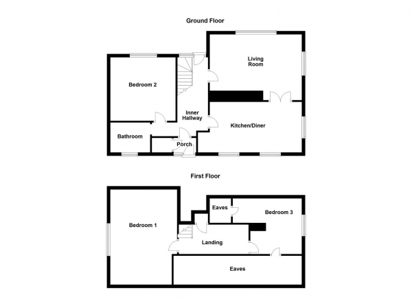 Floor Plan for 3 Bedroom Detached Bungalow for Sale in Hollinbank Lane, Heckmondwike, WF16, 9NQ -  &pound210,000