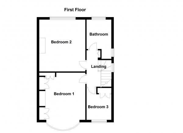 Floor Plan Image for 3 Bedroom Semi-Detached House for Sale in Grasmere Road, Dewsbury