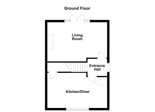 Floor Plan for 3 Bedroom Semi-Detached House for Sale in Moor Park Gardens, Dewsbury, WF12, 7AS - Offers Over &pound210,000