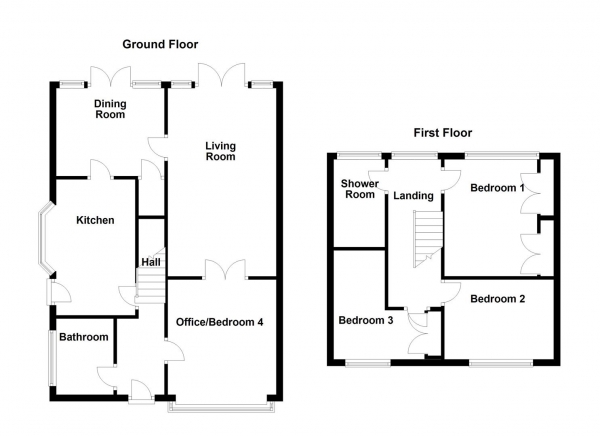 Floor Plan Image for 4 Bedroom Semi-Detached House for Sale in Coxley View, Netherton, Wakefield