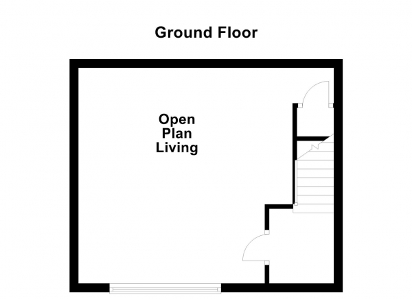 Floor Plan for 2 Bedroom End of Terrace House for Sale in Wesley Street, Ossett, WF5 8EZ, WF5, 8EZ -  &pound110,000