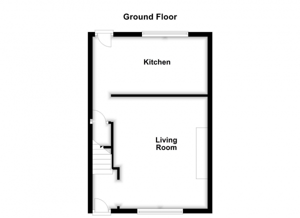 Floor Plan for 3 Bedroom Terraced House for Sale in Intake Lane, Ossett, WF5, 0RG -  &pound150,000