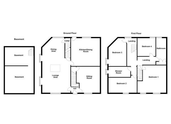 Floor Plan Image for 4 Bedroom Detached House for Sale in Albion Road, Thornhill Edge, Dewsbury