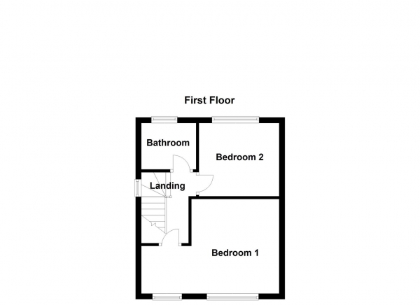 Floor Plan for 2 Bedroom Semi-Detached House for Sale in Alderney Road, Dewsbury, WF12, 7ES - Offers Over &pound170,000