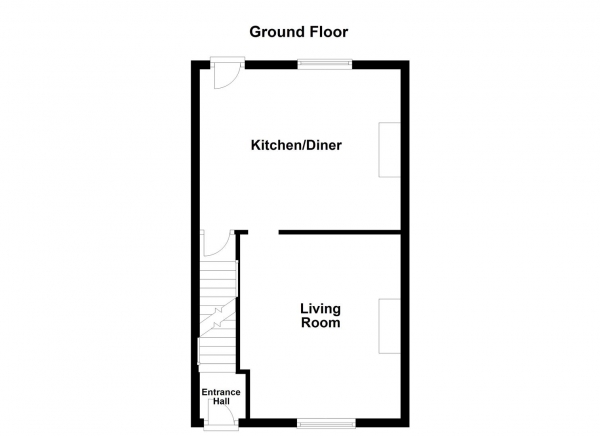 Floor Plan for 2 Bedroom Terraced House for Sale in Headlands Road, Ossett, WF5, 8HY -  &pound169,950