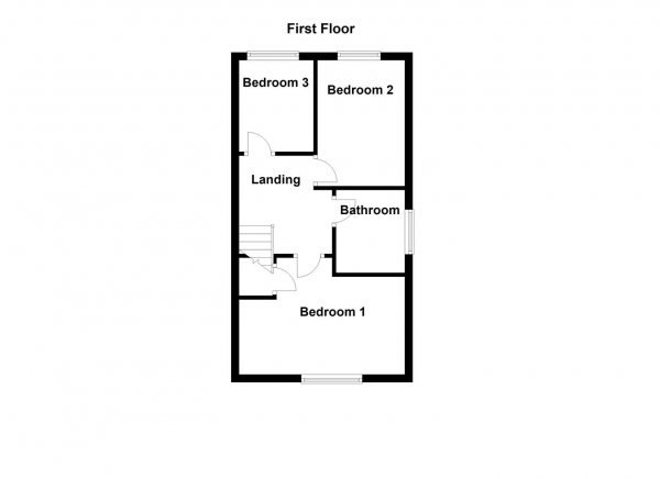 Floor Plan for 3 Bedroom Semi-Detached House for Sale in Albion Mews, Middlestown, Wakefield, WF4, 4GY -  &pound235,000