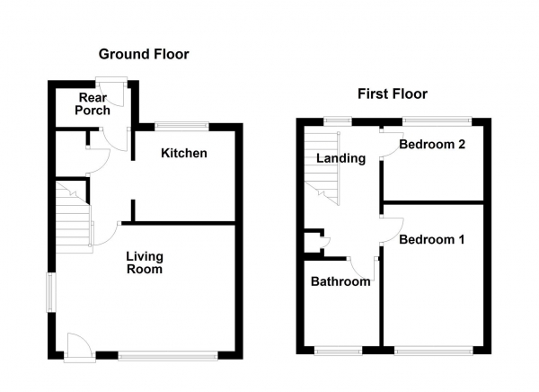 Floor Plan Image for 2 Bedroom End of Terrace House for Sale in Millfields, Ossett