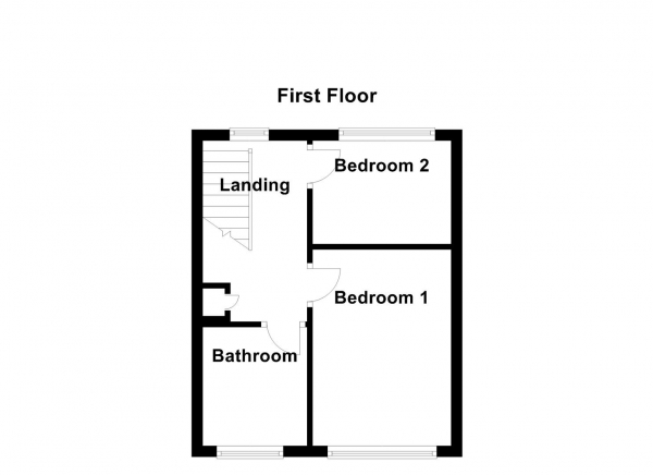 Floor Plan for 2 Bedroom End of Terrace House for Sale in Millfields, Ossett, WF5, 8HE -  &pound180,000