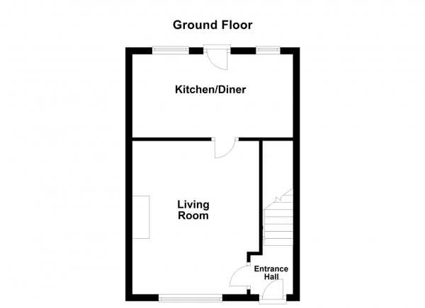 Floor Plan for 2 Bedroom Terraced House for Sale in Town Green, Earlsheaton, Dewsbury, WF12, 8BW -  &pound145,000