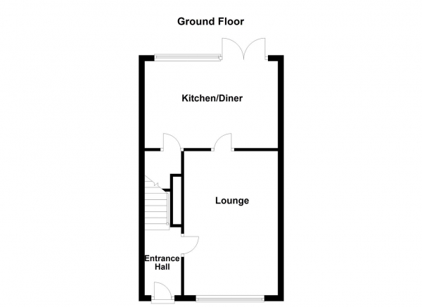 Floor Plan Image for 3 Bedroom Property for Sale in Lichfield Road, Dewsbury