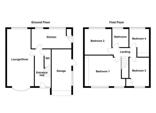 Floor Plan Image for 4 Bedroom Detached House for Sale in Glenfields, Netherton, Wakefield