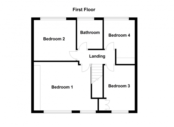 Floor Plan for 4 Bedroom Detached House for Sale in Glenfields, Netherton, Wakefield, WF4, 4SH -  &pound285,000