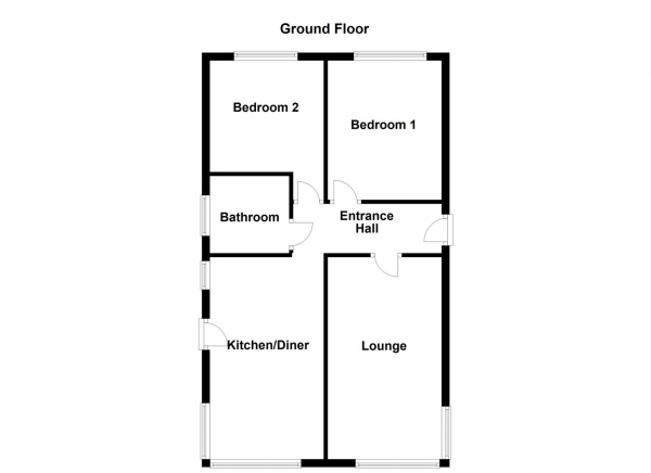 Floor Plan Image for 2 Bedroom Detached Bungalow for Sale in Wakefield Road, Denby Dale, Huddersfield