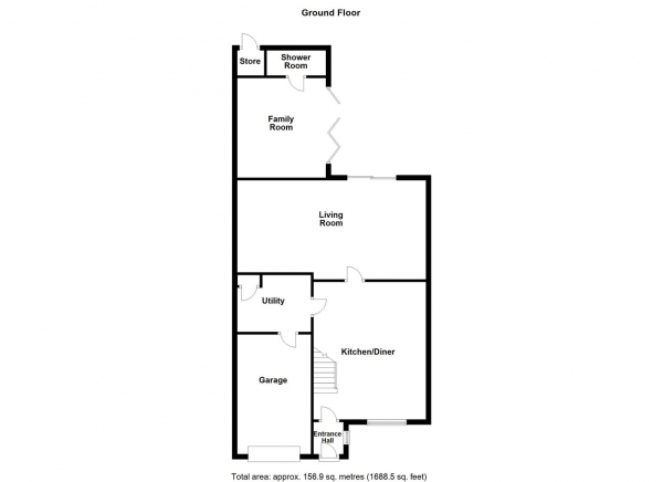 Floor Plan for 3 Bedroom Detached House for Sale in High Street, Ossett, WF5, 9RQ - Guide Price &pound375,000