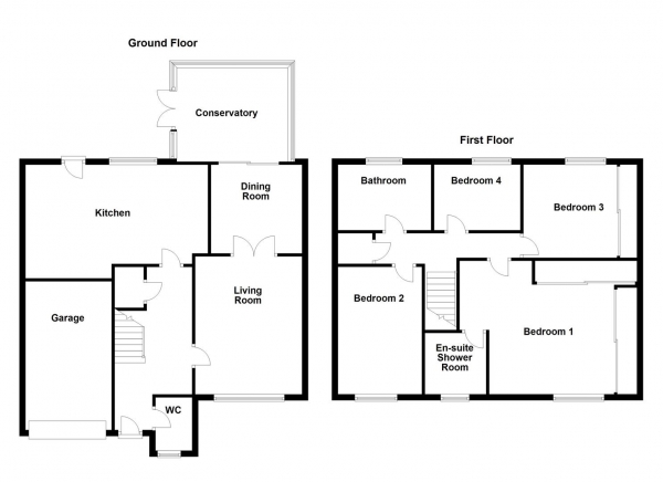 Floor Plan Image for 4 Bedroom Detached House for Sale in Manor Park, Dewsbury